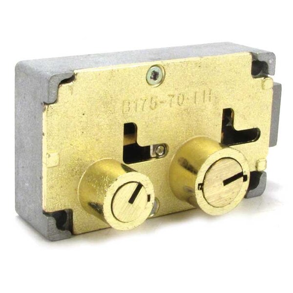 Bulls Eye Safe Deposit Locks Diebold Replacement Safe Deposit Lock, 1/2'' BNLN-Big Nose Little Nose, Fixed Renter, Changeable Gu B175-70F-LH - main